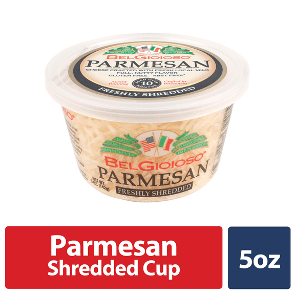 BelGioioso Freshly Shredded Parmesan Cheese, 5 oz Refrigerated Plastic Cup
