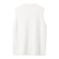 thumbnail image 2 of Sweater Vest Women V Neck Button Down Sleeveless Knit Cardigan Vest (White M), 2 of 3