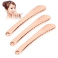 thumbnail image 1 of Face Cream Scoop, Makeup Spatula Set Easy To Control Comfortable Grip 3PCS Rose Gold  for Cosmetics Application, 1 of 7