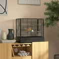 thumbnail image 2 of PawHut 22" Bird Cage with Stands, Tray, Handle, Food Containers, Black, 2 of 10