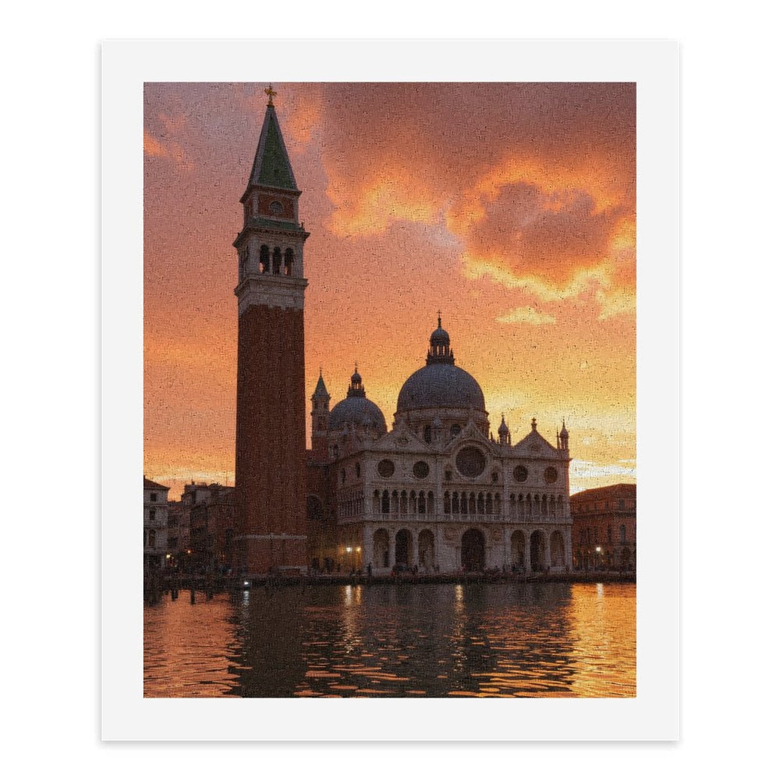 Paint By Numbers Kit for Adults Beginner - Sunset Over Historic Architecture DIY Canvas Painting Kits for Adults, Frameless Paint By Number for Adults for Home Wall Decor 16x20 Inch