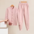 thumbnail image 2 of Ruimatai Women's Winter Padded Pajamas Set Cozy Thermal Fleece Loungewear with Round Neck Long Sleeve Top and Pants for Home, 2 of 9