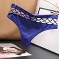 thumbnail image 2 of Panties for Women,Sheer Seamless Underwear Low Rise Thong For Women High Elasticity Lifting Comfortable Mesh Design,Womens Underwear,Blue,L, 2 of 3