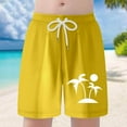 thumbnail image 2 of Gyexs Boys Swim Trunks Size 10-12 Quick Drying Beach Board Shorts Kids Floral Print Swim Trunk Swimsuit Hawaiian Beach Shorts Swim Shorts Z01-Yellow, 2 of 6