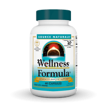 Source Naturals Wellness Formula Bio-Aligned Vitamins & Herbal Defense for Immune System Support - Dietary Supplement & Immunity Booster - 60 Capsules