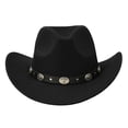 thumbnail image 4 of TIANZEN Blend Wide Brim Cowboy Hat For And Classic Western Fedora With Stylish Cowboy Hat Adult, 4 of 4