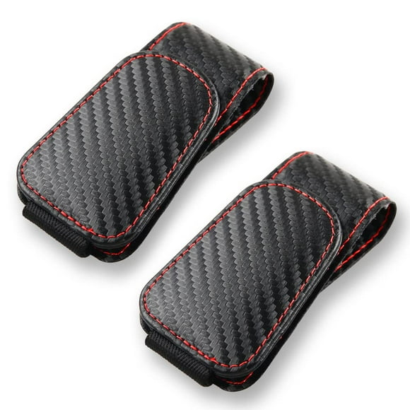 Soporte magnético de cuero para lentes de sol para auto, 2 piezas