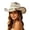 za-BG2, variant on Western Darkened Straw Hat with Wide Brim Durable Sun Hat for Outdoor Wear Statement Ranch Style Khaki