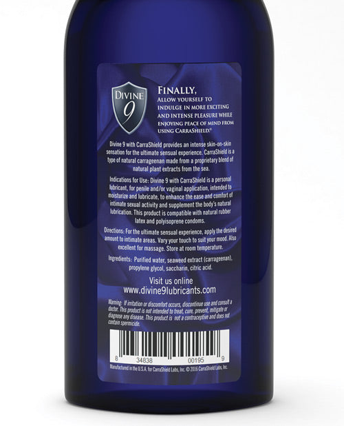 Carrashield Divine 9 Waterbased Lubricant 8oz.