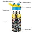 thumbnail image 3 of Kids Insulated Water Bottle - My Hero Academia 16.9 Oz Stainless Steel Travel Bottle with Straw, Double Wall Vacuum Insulated Water Bottles for Boys Girls, 3 of 7