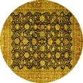 thumbnail image 1 of Ahgly Company Indoor Round Persian Yellow Traditional Area Rugs, 8' Round, 1 of 4