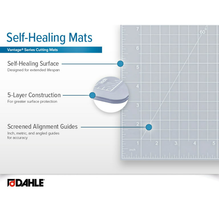 Dahle Vantage 10682 Self-Healing Cutting Mat, 18x24, 1/2 Grid