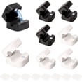thumbnail image 2 of Gustave 8 Pack Magnetic Cable Management Clips Adhesive Phone Charger Cord Holder Under Desk Wire Organizer Keeper for Home Office Car Wall Desktop (Black & White), 2 of 10