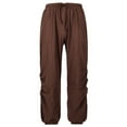 thumbnail image 2 of JXMVOJ Mens Cotton Linen Drawstring Pants Elastic Waist Casual Jogger Yoga Pants Men's Casual Pants Loose Fast Drying Pants, 2 of 9
