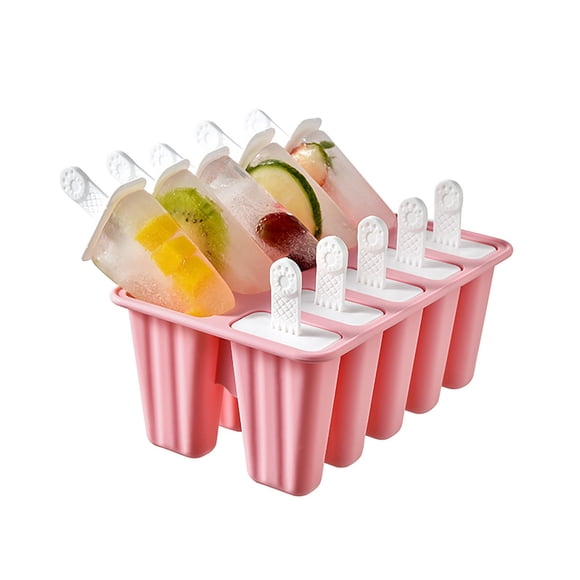 Summer Savings Kcavykas Kitchen Goodies,Popsicle Molds 10 Silicone Ice Molds Tray Reusable Easy Ice Maker