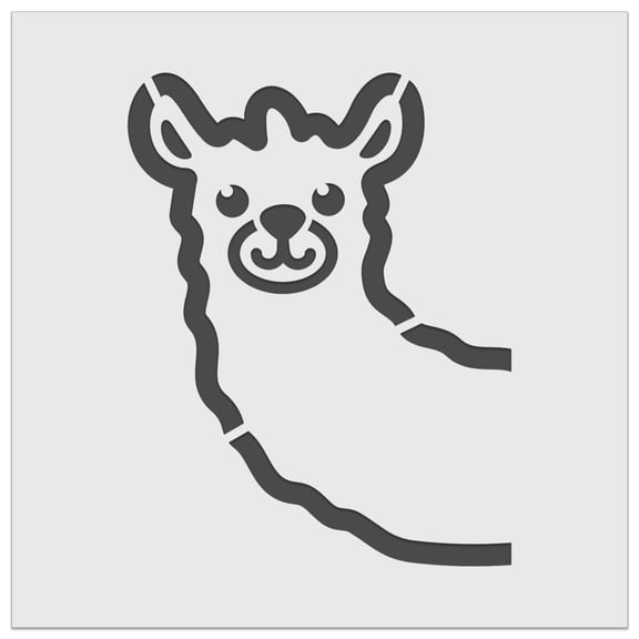 Peeking Llama DIY Cookie Wall Craft Stencil - 5.5 Inch