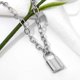thumbnail image 5 of Gargantilla de aleación para mujer, colgantes con candado, cadena gruesa para hombre-- BANYUO  Electrónica, 5 of 5