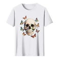 thumbnail image 7 of Fashion Saving LiMoi Womens Clothing Under 10 Dollars Short Sleeve Teen Tops Tshirts Shirts for Women Black Floral Shirts Tops for Women New Arrivals, 7 of 7