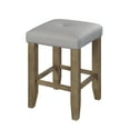 thumbnail image 2 of Family Set ACME Charnell Counter Height Stool (Set-2) in Gary PU & Oak Finish DN00552, 2 of 5