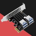 thumbnail image 4 of PCIe a PCI-E X1 4 puertos Tarjeta extendida de escritorio 1X USB 3.0 Convertidor PCIe de escritorio, 4 of 6