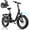 Black, variant on 750W 1200W Folding Electric Bike for Adults, 48V 10Ah Removable Battery, 16" Fat Tire Ebike, Dual Disc Brakes & Front Suspension, UL 2849, White
