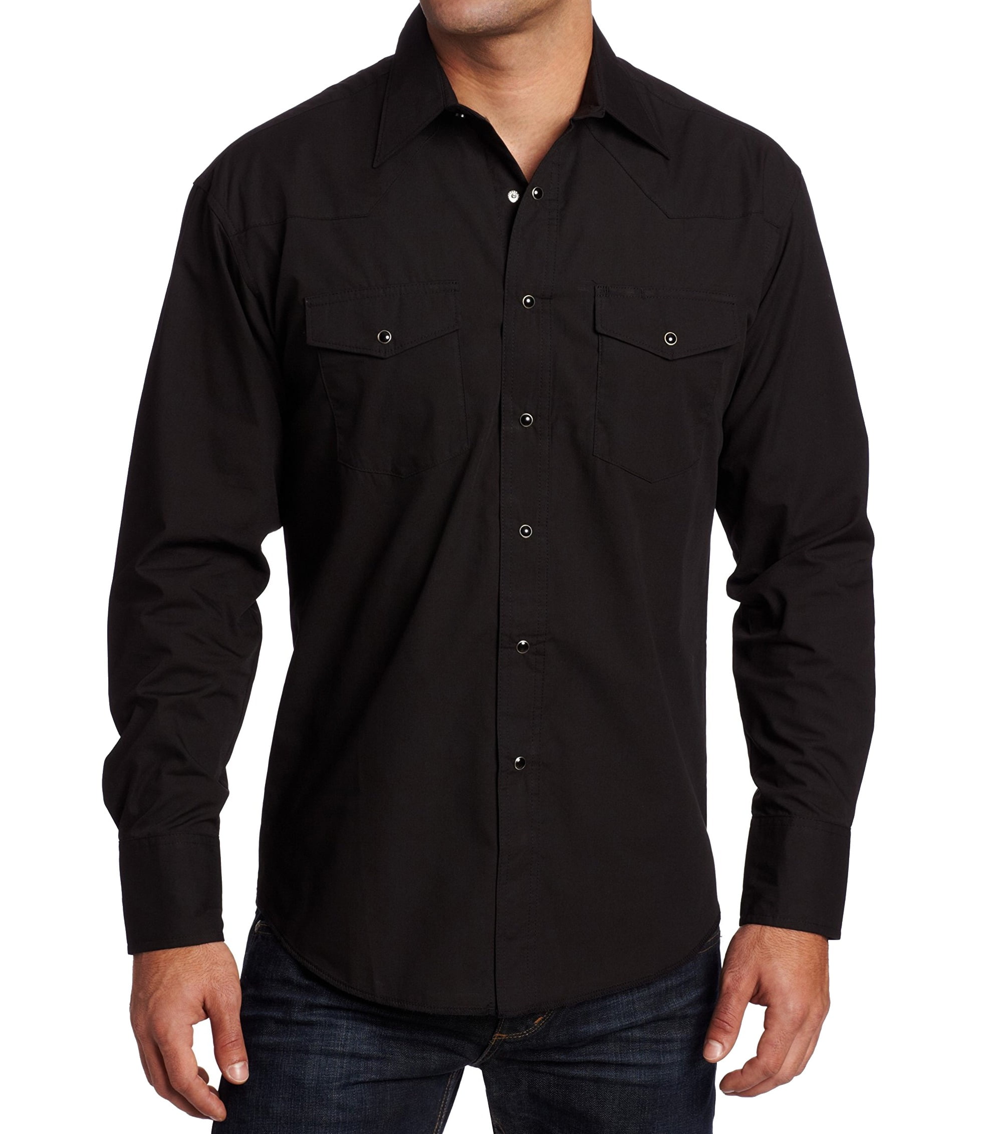 Wrangler Men's Western Snap-Front Long-Sleeve Shirt 