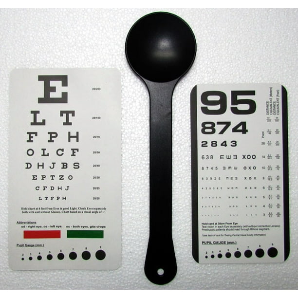Bawsh Rosenbaum & Snellen Pocket Eye Chart with Eye Occluder