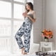 thumbnail image 5 of Fotbe Hawaiian Style Pantalones de Pijama para Mujer, Pantalones de Dormir, Pantalones Pj con Cordón y Bolsillos-XX-Large, 5 of 6