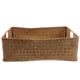 thumbnail image 1 of Cesta de almacenamiento retro de algas tejida a mano, rectangular, para guardar artículos diversos, para el hogar, ropa, 39 x 29 x 13 cm (XL, amarilla), 1 of 8