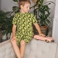 thumbnail image 4 of Balery Avocado Conjunto de Pijama Infantil de Manga Corta con Estampado – Ropa de Dormir de Algodón Suave-Small, 4 of 6