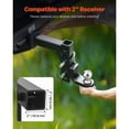 thumbnail image 3 of Adjustable Trailer Hitch KFFKFF, compatible With 2-inch Receiver, Trailer Hitch Ball Mount With 2-inch Ball and Pin, 3 of 9