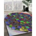 thumbnail image 2 of Ahgly Company Indoor Rectangle Patterned Dark Purple Novelty Area Rugs, 6' x 9', 2 of 6