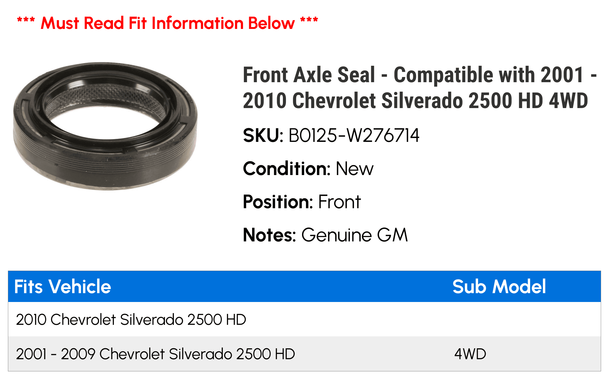 6K/7K/8K Rated Grease Seal [472920] | Hydrastar