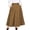 5662-BROWN, variant on TEMOFON Womens Midi Skirt High Waisted A Line Skirt Button Front Long Skirt Casual Winter Skirt Fall Fashion Skirt for Women Black