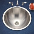 thumbnail image 2 of Houzer CRTO-1620-5 16 in. Opus Drop-in Round Bowl Bathroom Sink with Overflow Drain Assembly, Stainless Steel - Pack of 5, 2 of 5
