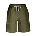 thumbnail image 5 of Havenre Mens Cargo Shorts Lightweight Stretch Hiking Shorts Casual Athletic Work Shorts Drawstring Elastic Waistband Shorts with Multi-Pockets Green S, 5 of 6