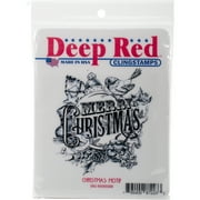 Angle View: Deep Red Stamps 4X505588 Deep Red Cling Stamp 3"X3"-Christmas Motif
