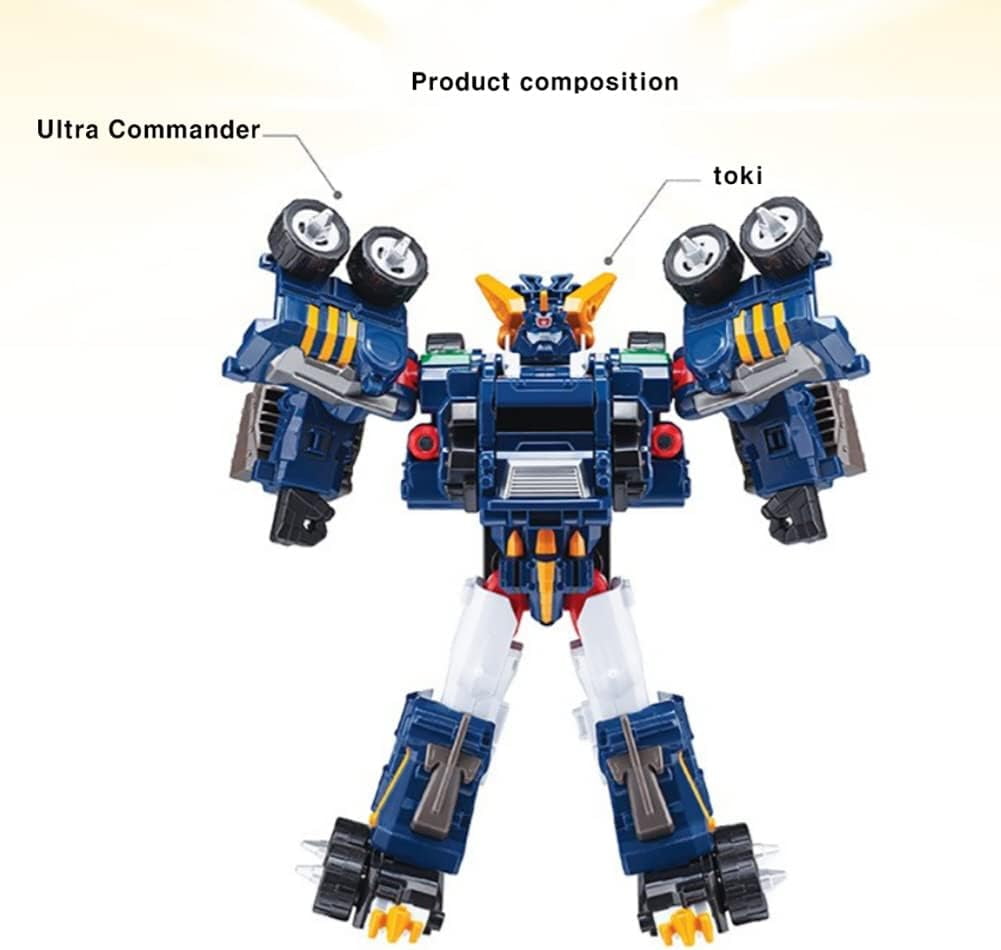 Tobot V Ultra Commander 3 Step Transformation Robot - Robot Monster Car Transformation 11(W) x4.5(H) x11.8(D) in[Parallel imports]