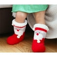thumbnail image 5 of Fashion Socks For Children Baby Boy Girl Christmas Santa Deer Ankle Crew Socks With Grips Toddler Kids Unisex Lined Warm Thick Cotton Xmas Socks, 5 of 6