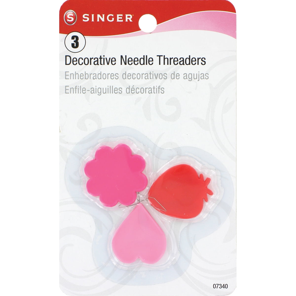 3-Count Singer Decorative Plastic Needle Threaders 
