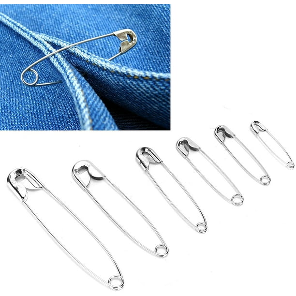 300 Pack Safety Pins Assorted, 4 Different Sizes, Strong Nickel Plated  Steel, Heavy Duty Safety Pins for Clothes, Crafts, Pinning and More