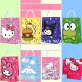 thumbnail image 4 of Bolsas de papel para regalo de Hello Kitty, decoración de cumpleaños, bolsa de dulces Kuromi, paquete de galletas Cinnamoroll Goody, regalos para niñas, suministros para fiestas, 4 of 5