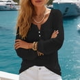 thumbnail image 4 of AloohaidyvioNo Boundaries Women's Long Sleeve Tops Casual Loose Soft Fall V Neck Shirts, 4 of 8