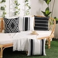 thumbnail image 5 of Outdoor Pillow Covers 18x18 Inch Set of 4 Waterproof Modern Geometry Throw Pillows Outdoor Summer Waterproof Decor for Patio Funiture Garden Polyester Cushion Covers 013A, 5 of 5