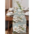 thumbnail image 3 of Table Runner Dresser Scarf 16 x 72 Inch Magnolia Farmhouse White Floral Vintage Pastoral Botanical Table Runners Non-Slip Heat Kitchen Dining Table Decor for Indoor Outdoor Home Party Decoration, 3 of 7