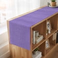 thumbnail image 6 of Lavender Burlap Texture 108 Inch Table Runner, Farmhouse Vintage Lavender Farmhouse Dresser Scarf Cotton & Linen Tablerunner for Dining/Kitchen Island/Holiday Party Décor 13" x 108", 6 of 9