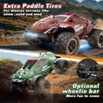 thumbnail image 7 of Xuanlur 1:18 Dinosaur RC Car for Boys & Adults, Max 25 MPH Off-Road Truck w/2.4 GHz High Speed Remote Control,4WD, All Terrain Truggy for Snow, Sand & Mud, Green, 7 of 7