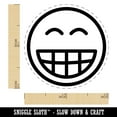 thumbnail image 2 of Happy Face Big Smile Teeth Grin Emoticon Self-Inking Rubber Stamp Ink Stamper - Yellow Ink - Mini 1/2 Inch, 2 of 7