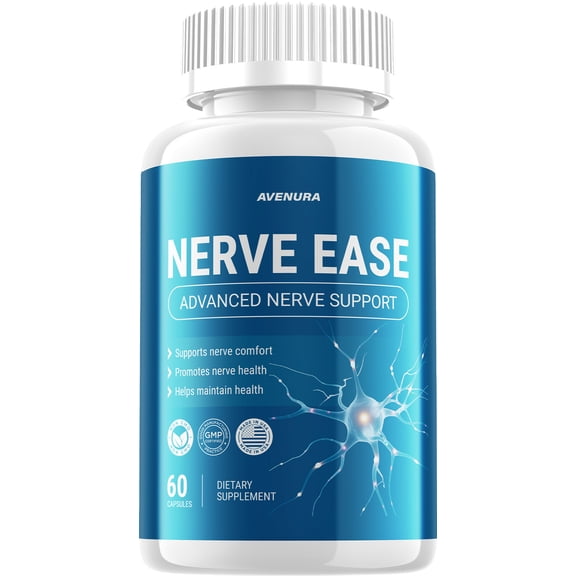 Nerve Ease Capsules – NerveEase Natural Ingredients Maximum Strength Supplement for Nerve Support, 1 Pack, 60 Capsules