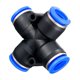 thumbnail image 1 of Conector neumático de 1 pieza PY PE PU PM PM PZA PK SA SA Conector de manguera a través del conector de la manguera de plástico de 4-16 mm Conector rápido del compresor, 1 of 7